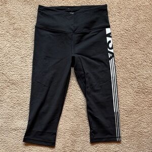 Victoria's Secret VSX Logo Black Leggings with White Stripe